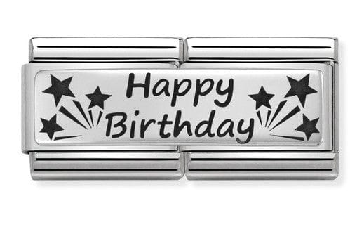 Nomination Italy 330710/13 CLASSIC DOUBLE SILVER HAPPY BIRTHDAY