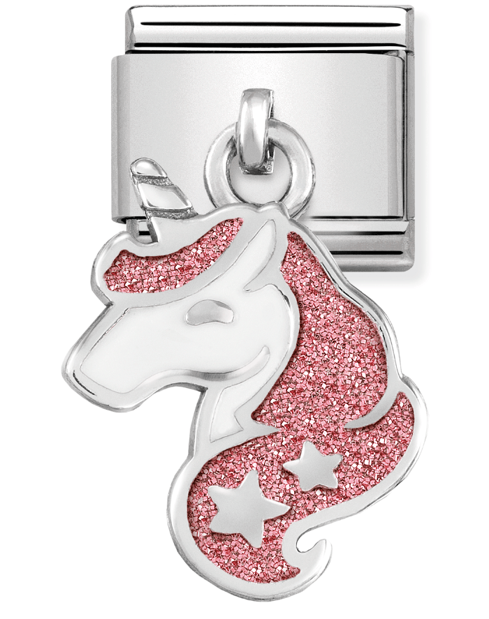 Nomination Italy 331805/13 Classic CHARMS steel,925 silver & enamel Unicorn