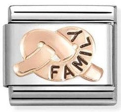 Nomination Italy 430202/37 Classic steel, enamel , 9k rose gold FAMILY knot