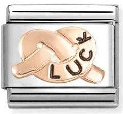 Nomination Italy 430202/40 Classic steel, enamel, 9k rose gold LUCK knot
