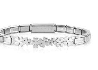 Nomination Italy Bracelet 021126/005 TRENDSETTER S/steel,INFINITY Four Leaf clover
