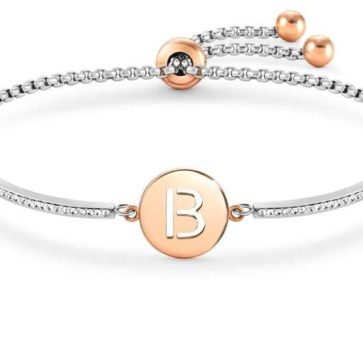 Nomination Italy Bracelet MILLELUCI bracelet S/steel,CZ, LETTER B 028007/002