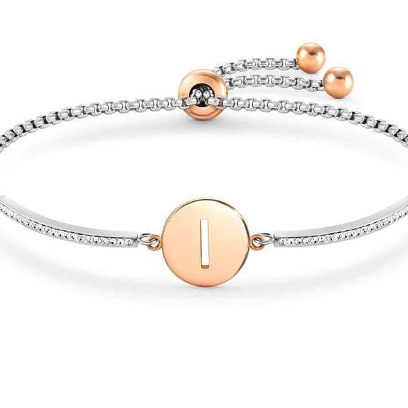 Nomination Italy Bracelet MILLELUCI bracelet S/steel,CZ, LETTER I 028007/009