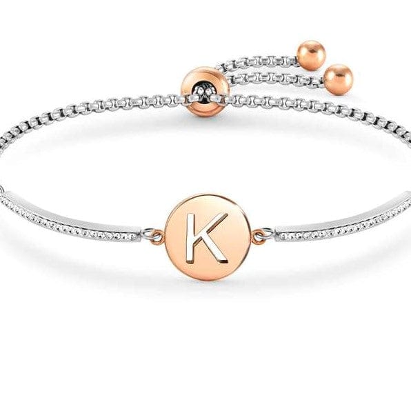 Nomination Italy Bracelet MILLELUCI bracelet S/steel,CZ, LETTER K 028007/011