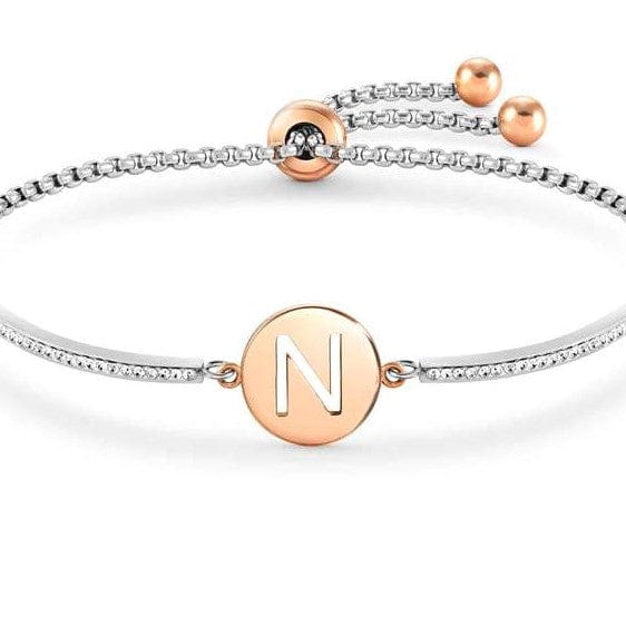 Nomination Italy Bracelet MILLELUCI bracelet S/steel,CZ, LETTER N 028007/014