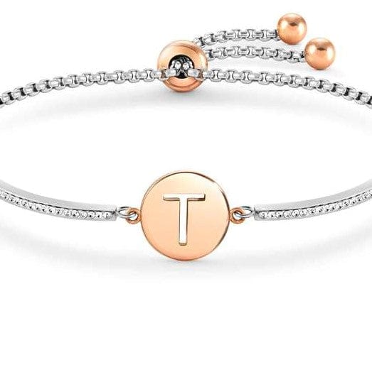 Nomination Italy Bracelet MILLELUCI bracelet S/steel,CZ, LETTER T 028007/020