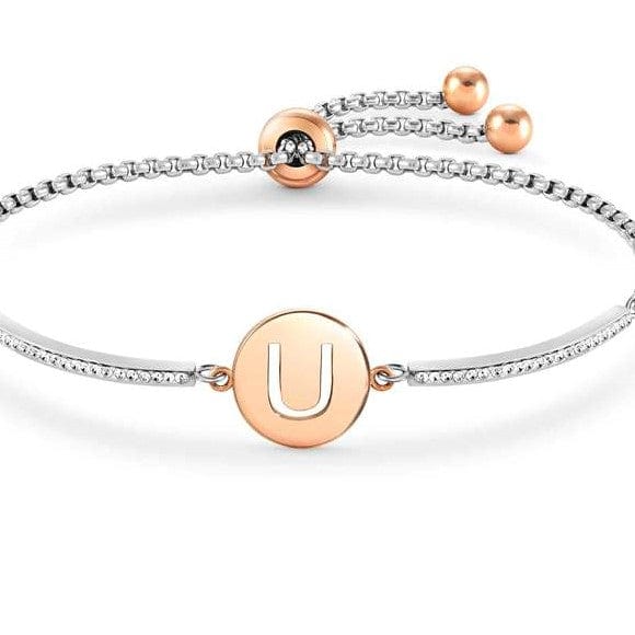Nomination Italy Bracelet MILLELUCI bracelet S/steel,CZ, LETTER U 028007/021