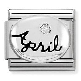Nomination Italy charms 330505/04 Classic ,S/steel,silver,stones April DIAMOND