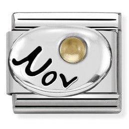 Nomination Italy charms 330505/11 Classic,S/steel,silver,stones November CITRINE