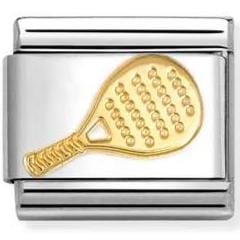 Nomination Italy Composable Gold 030106/26 Classic SPORTS in stainless steel with 18k gold Padel racket