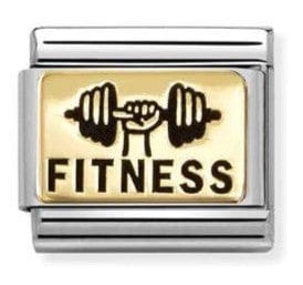 Nomination Italy Composable Gold 030166/64 Classic PLATES (IC) in steel and 18k gold Fitness