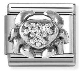 Nomination Italy Composable Silver 330326/04 Classic ZODIACO RELIEF steel, Cub. zirc and 925 sterling silver Cancer