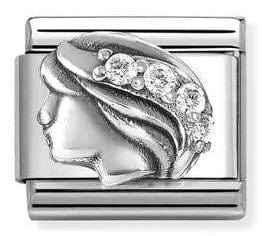 Nomination Italy Composable Silver 330326/06 Classic ZODIACO RELIEF steel, CZ, 925 sterling silver Virgo
