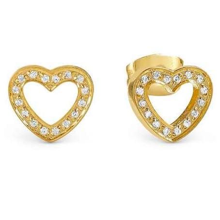 Nomination Italy earrings SOFFIO D'AMORE earrings in steel with fin. YELLOW GOLD and cubic zirconia Heart