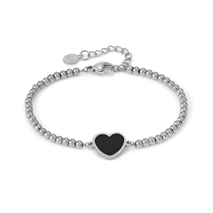 Nomination Italy EMOSFERE bracelet in steel and enamel Black heart