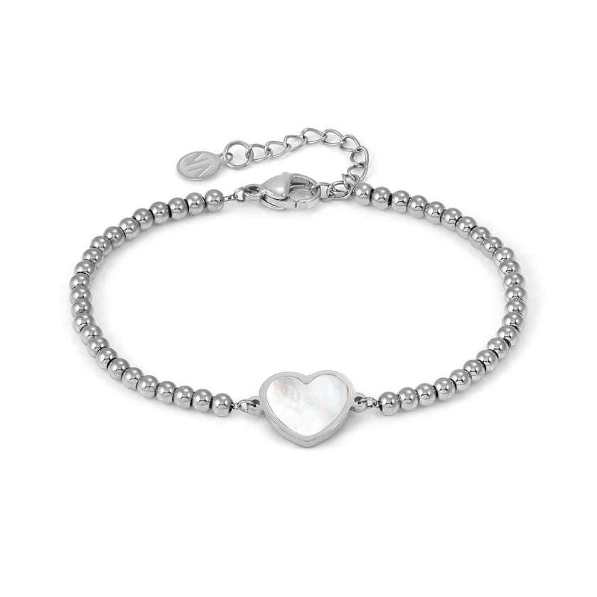 Nomination Italy EMOSFERE bracelet in steel and mother of pearl White heart