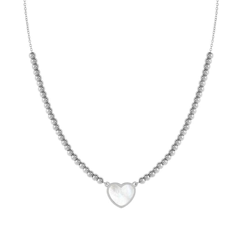 Nomination Italy EMOSFERE necklace in steel and mother of pearl White heart