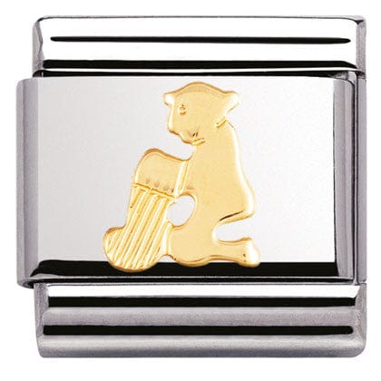 Nomination Italy Link 030104/11Classic ZODIAC,S/steel, Bonded Yellow Gold Aquarius