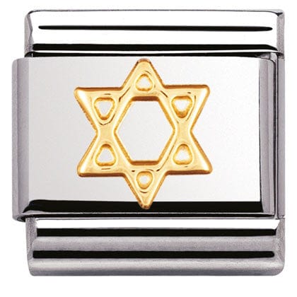 Nomination Italy Link 030105/05 Classic S/steel, bonded yellow gold The Star of David