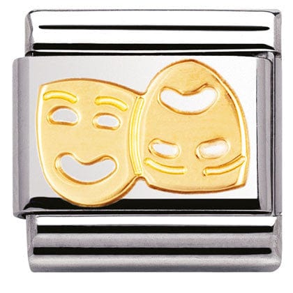 Nomination Italy Link 030110/01 Classic S/steel,Bonded Yellow Gold Masks