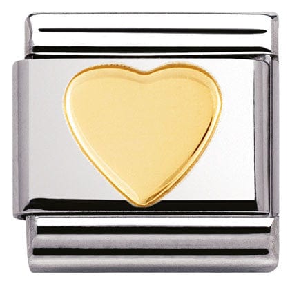 Nomination Italy Link 030116/02 Classic S/Steel,bonded yellow gold Heart