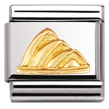 Nomination Italy Link 030123/06 Classic RELIEF MONUMENTS,S/Steel,bonded yellow gold Opera House