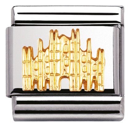 Nomination Italy Link 030123/13 Classic RELIEF MONUMETS S./Steel with bonded yellow gold Milan duomo (Italy)