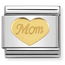 Nomination Italy Link 030162/37 Classic bonded yellow Gold MOM HEART