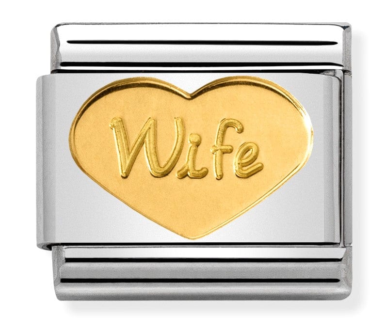 Nomination Italy Link 030162/42 Classic bonded yellow Gold Heart Wife