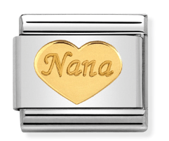Nomination Italy Link 030162/43 Classic Steel & bonded yellow Gold Nana Heart