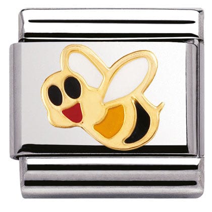 Nomination Italy Link 030211/11 Classic S/Steel,enamel,bonded yellow gold Bee