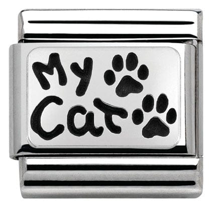 Nomination Italy Link 330102/36 Classic PLATES OXIDIZED steel silver 925 MY CAT