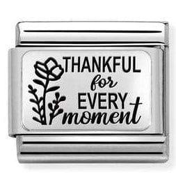 Nomination Italy Link 330111/32 Classic PLATES (IC) steel, 925 silver. Thankful for every moment