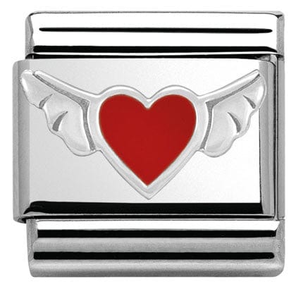 Nomination Italy Link 330202/01 Classic,S/steel,enamel,silver 925 Heart with wings