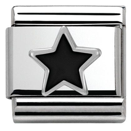 Nomination Italy Link 330202/05 Classic S/steel,enamel, silver 925 Black Star