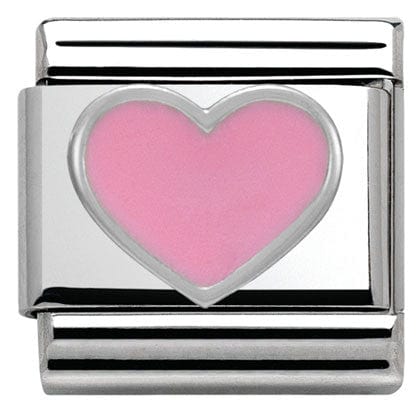 Nomination Italy Link 330202/18 Classic S/steel,enamel,silver 925 Pink Heart