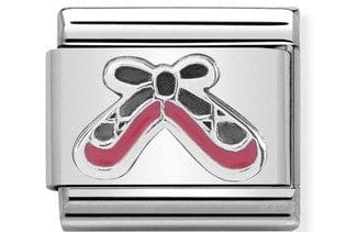 Nomination Italy Link 330202/41 CLASSIC SILVER & ENAMEL BALLET SHOES PINK