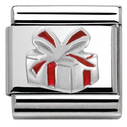 Nomination Italy Link 330204/06 Classic CHRISTMAS S/Steel,enamel,Silver 925 Red Gift Box