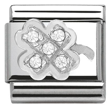 Nomination Italy Link 330304/07 Classic S/steel,CZ,silver 925 Clover