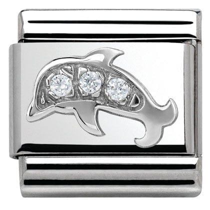 Nomination Italy Link 330304/13 Classic ,S/steel,CZ, silver 925 dolphin