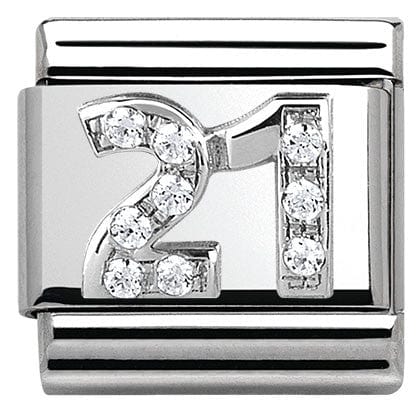 Nomination Italy Link 330304/19 Classic S/steel,CZ, silver 925 Number 21