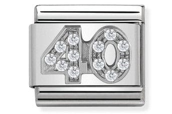 Nomination Italy Link 330304/22 CLASSIC SILVER CZ NUMBER 40