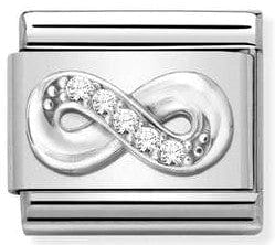 Nomination Italy Link 330304/41 Classic S/steel.CZ, silver 925,Infinity