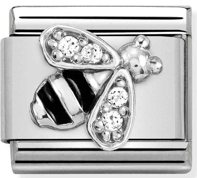 Nomination Italy Link 330321/02 Classic,S/Steel,enamel,CZ, 925 silver, Bee