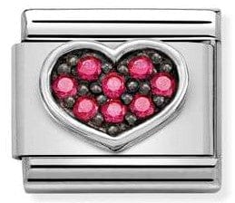 Nomination Italy Link 330323/06 Classic,S/Steel,Cz,silver 925,Heart FUCHSIA