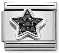 Nomination Italy Link 330323/10 Classic,S/steel, Cz,silver 925 Black Star