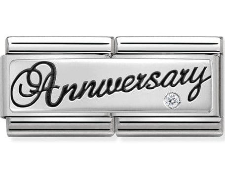 Nomination Italy Link 330730/03 Classic Silver,CZ Double. Anniversary