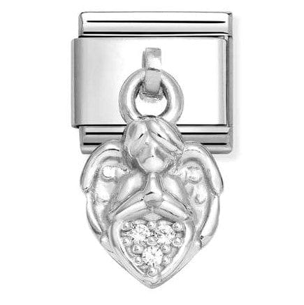Nomination Italy link 331800/33 Classic CHARMS steel , 925 sterling silver Angel with heart