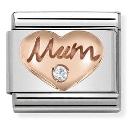 Nomination Italy Link 430305/10 ClassicBonded Rose Gold & CZ MUM heart