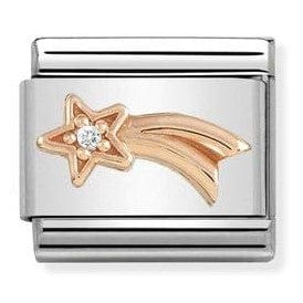 Nomination Italy Link 430305/21Classic Symbol,S/Steel,9K rose gold, CZ,Shooting Star.